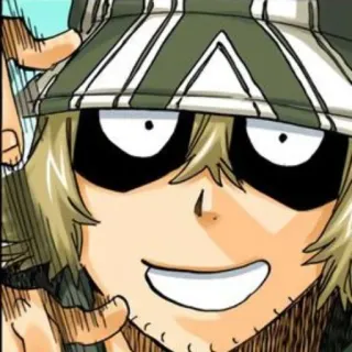 ⚔ Kisuke Urahara Bleach Anime, Manga, Postać, Uśmiechnięty, Kapelusz telegram sticker
