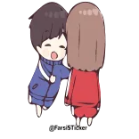 ❤️ @Firstkissme น่ารัก, อนิเมะ, รัก, จิบิ, กอด, คู่รัก, โรแมนติก telegram sticker