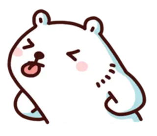 😝 urso, fofo, desenho animado, animal, adesivo whatsapp sticker