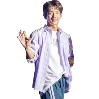 👋 man, actor, celebrity, korean, smile, waving telegram sticker