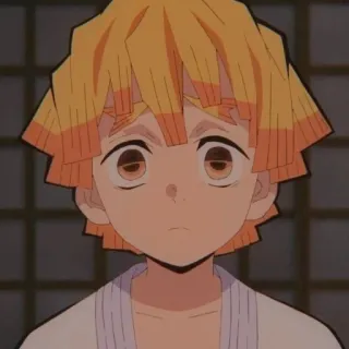 😶 Zenitsu Agatsuma Demon Slayer Anime, Demon Slayer, Zenitsu, Personnage, Manga, Blond, Éclair telegram sticker