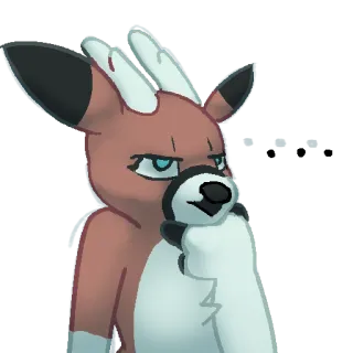 🤔 Hirsch, Tier, Niedlich, Fell, Anthropomorph telegram sticker