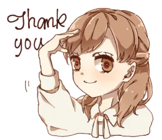 👩 Thank you! danke, anime, mädchen, gruß telegram sticker
