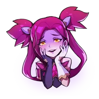 😏 Zoe League of Legends anime, gra wideo, lol, dziewczyna, słodkie telegram sticker