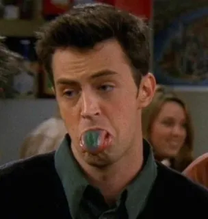 🥥 Chandler Bing Friends série télé, comédie, sitcom, chewing-gum, drôle, acteur telegram sticker