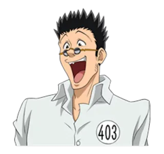 😀 403 character, glasses, anime, manga telegram sticker
