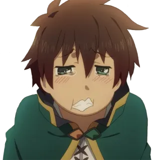 😭 Kazuma Konosuba 动漫, 哭泣, 悲伤, 为美好的世界献上祝福！ telegram sticker
