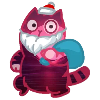 ❄️ gatto, babbo natale, natale, vacanza, carino, cartone animato, sticker telegram sticker