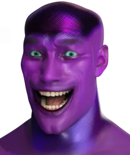 👽 violet, souriant, homme, visage, effrayant telegram sticker