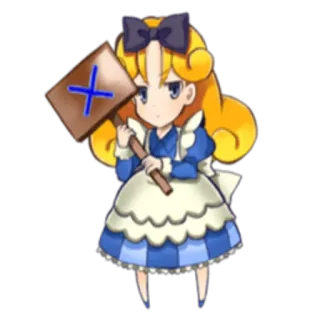 😔 Cartoon, Mädchen, Zeichen, Chibi whatsapp sticker
