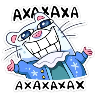 🔹 AXAXAXA
AXAXAXA Cartone animato, Animale, Divertente, Carino, Meme, Espressione telegram sticker