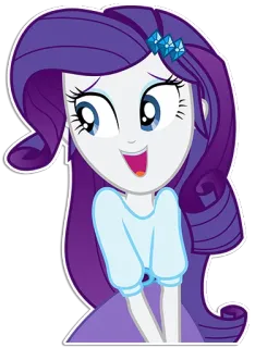 😃 Rarity My Little Pony Pônei, Desenho animado, Rarity, Amizade, Bonito, Menina telegram sticker