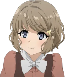 😤 Kaede Azusagawa Rascal Does Not Dream of Bunny Girl Senpai Anime, Niedlich, Mädchen, Kaede Azusagawa, Bunny Girl Senpai telegram sticker