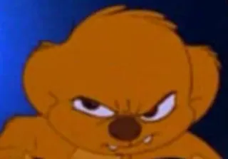 😠 cartoon, animal, bear, angry, expression, character telegram sticker