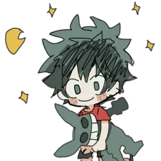 🌙 Izuku Midoriya My Hero Academia Anime, Manga, My Hero Academia, Deku, Izuku Midoriya whatsapp sticker