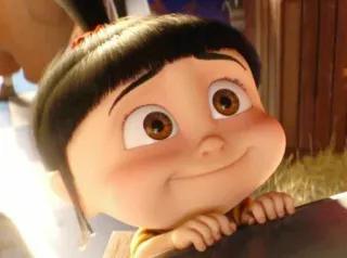 🥺 Agnes Despicable Me cartoon, girl, child, cute, movie character telegram sticker