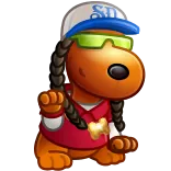🎁 SW cane, cartone animato, cappello, occhiali da sole, stella, carino whatsapp sticker