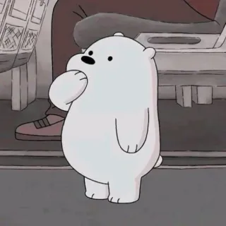❄️ Ice Bear We Bare Bears Dessin animé, Ours, Ours polaire, Mignon, Adorable, Animal whatsapp sticker