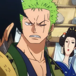 🍾 Zoro One Piece аниме, ван пис, зоро, ророноа зоро, пират, мечник telegram sticker