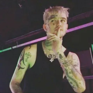🤫 Lil Peep Lil Peep, рэпер, музыкант, тату, певец, знаменитость telegram sticker
