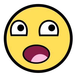 😮 Emoji, Meme, Scioccato, Sorpreso, Espressione telegram sticker
