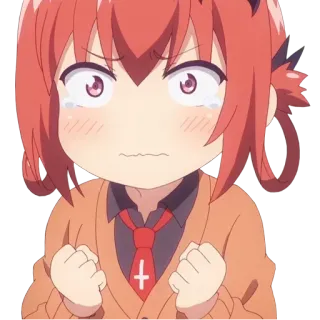 😓 Satania Gabriel Dropout Anime, Manga, Satania, Gabriel Dropout, Słodkie, Zły, Kreskówka whatsapp sticker