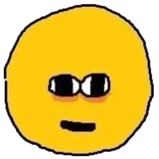 😶 emoji, yellow, face, cartoon telegram sticker