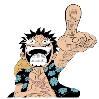 😂 Monkey D. Luffy One Piece Anime, One Piece, Luffy, Cartoni animati telegram sticker