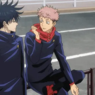 🎴 Yuji Itadori Jujutsu Kaisen Anime, Jujutsu Kaisen, Yuji Itadori, Charakter, Animation, Manga, Japanisch telegram sticker
