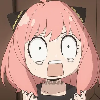 😱 Anya Forger Spy x Family Anya, Spy x Family, Anime, scioccata, sorpresa telegram sticker