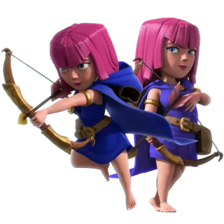 🏹 archer, clash of clans, video game, fantasy, bow and arrow telegram sticker