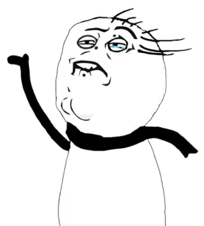 😦 meme, trollface, internet, funny, rage whatsapp sticker