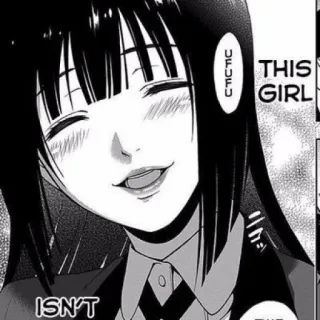 ♣️ THIS GIRL ISN'T anime, manga, girl, smirk telegram sticker