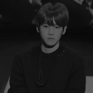 🔗 person, kpop, baekhyun, male, portrait, black and white, singer telegram sticker