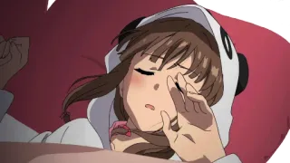 🤒 动漫, 女孩, 困, 熊猫, 睡衣, 卡哇伊, 可爱 telegram sticker