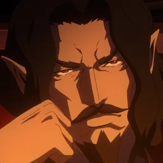 ⚰️ Vlad Dracula Tepes Castlevania вампир, аниме, castlevania, дракула, граф, злодей telegram sticker