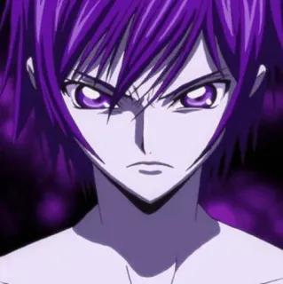 🥀 Anime, Manga, Viola, Arrabbiato, Personaggio whatsapp sticker