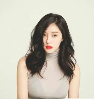🌝 femme, portrait, rouge à lèvres rouge, mode, beauté, fille, mannequin telegram sticker