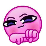 😉 emoji, wink, pink, cartoon, face, expression telegram sticker