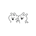 👊 thỏ, dễ thương, hoạt hình, hài hước, động vật, nhãn dán telegram sticker