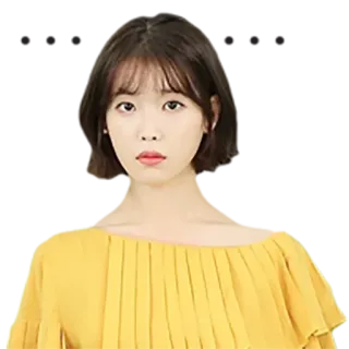 😐 IU 韩国歌手, 名人, 流行歌手, 女演员, IU, K-pop telegram sticker
