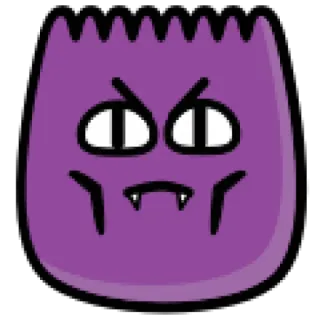 🤬 monstruo morado, dibujos animados, enfadado, halloween, vampiro telegram sticker