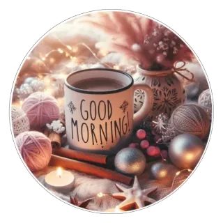 ❤ GOOD MORNING! Chào buổi sáng, Cà phê, Ấm cúng, Mùa đông, Lời chào whatsapp sticker