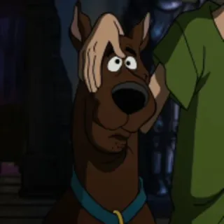 🥴 Scooby Doo cartoon, dog, Scooby Doo, scared telegram sticker