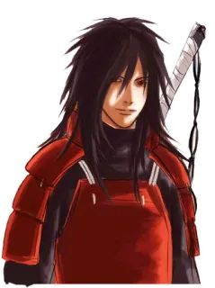 😐 Madara Uchiha Naruto Anime, Ninja, Uchiha, Rote Rüstung, Krieger, Manga, Schwert telegram sticker