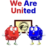 🤛 We Are United 주사위, 만화, 단결, 애니메이션, 캐릭터 telegram sticker