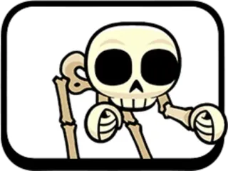 😝 скелет, кости, мультфильм telegram sticker