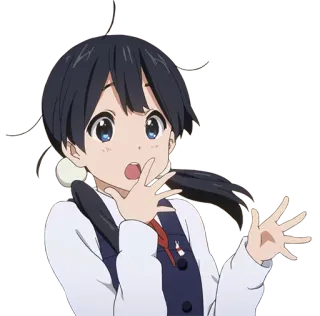 😮 Anime, Mädchen, Cartoon, Süß, Kawaii, Manga whatsapp sticker
