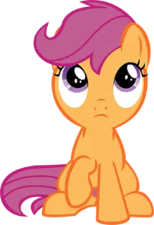 🙄 Scootaloo My Little Pony Cartoon, Pony, Tier, Niedlich, Freundschaft, Pferd whatsapp sticker