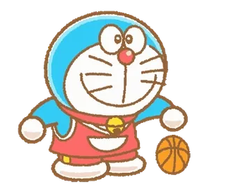 🥇 Doraemon ドラえもん, バスケットボール, アニメ, アニメ, 猫, ロボット, かわいい telegram sticker